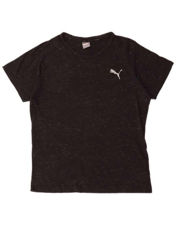 Puma T-Shirt Top XL Homme Noir Moucheté Coton
