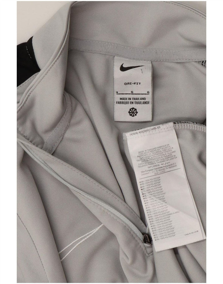 Nike Haut de survêtement Dri Fit Zip Neck pour hommes, petit, gris color block