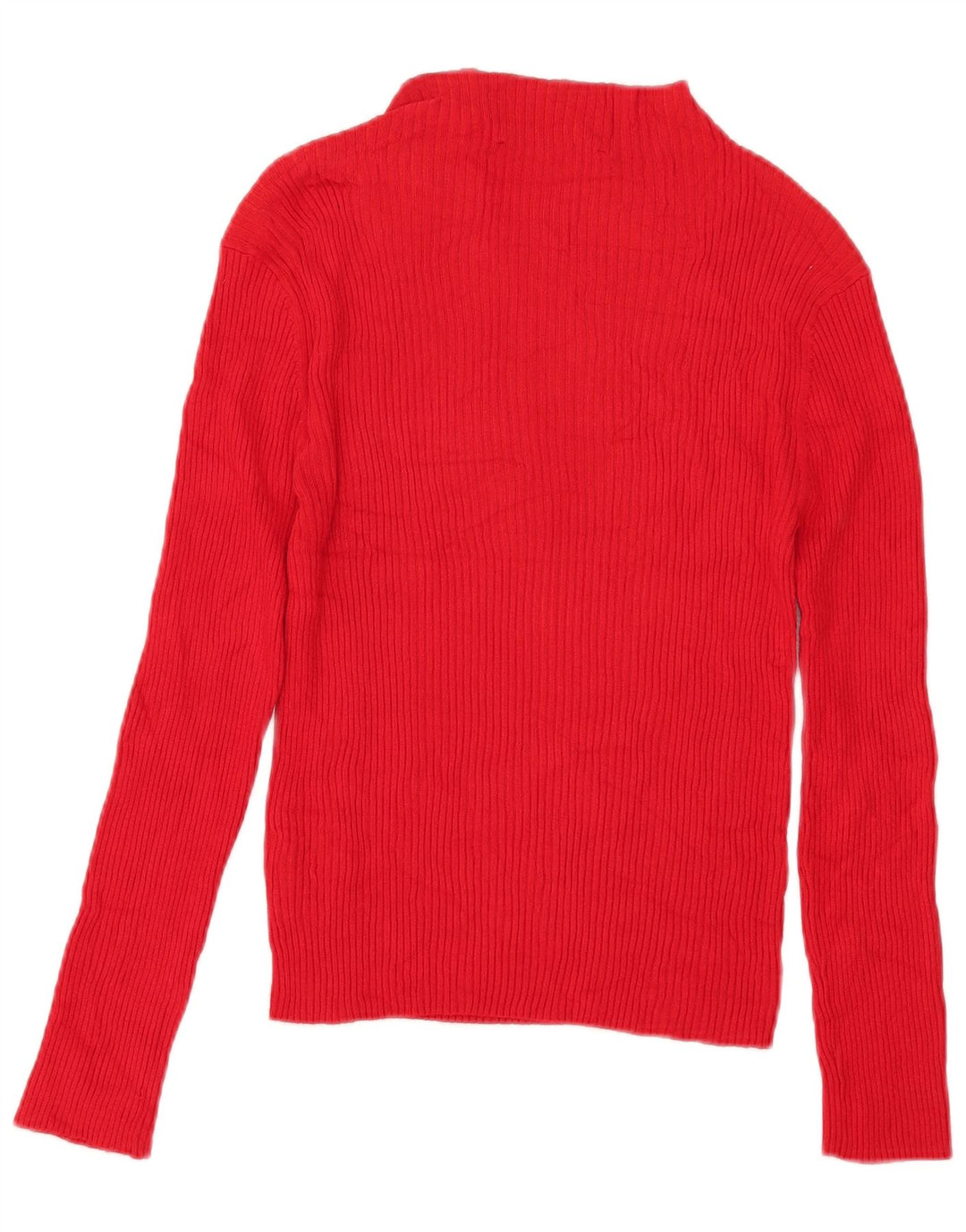Zara Pull col roulé pour femme UK 14 Large Rouge Viscose