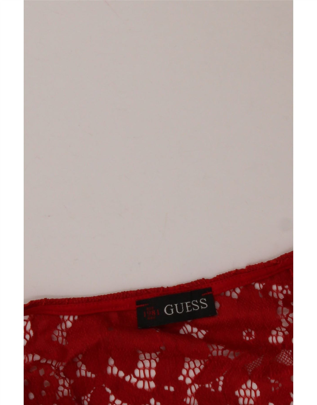 GUESS Chemisier Femme UK 12 Medium Rouge Floral