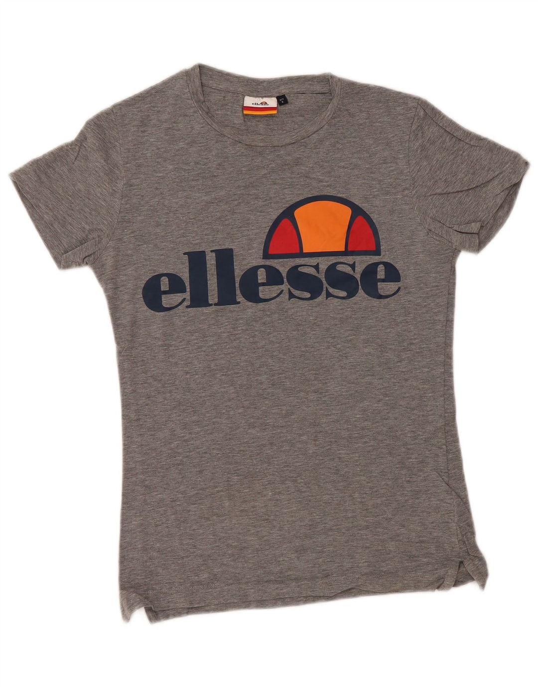 ELLESSE T-shirt graphique pour femme UK 10 Petit coton moucheté gris