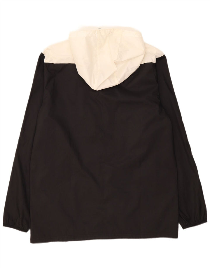 Adidas Veste de pluie à capuche pour homme UK 38 Medium Noir Colorblock Polyester