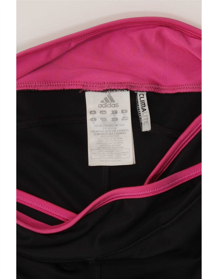 Adidas Climalite Capri Leggings UK 8 Small Noir Polyester