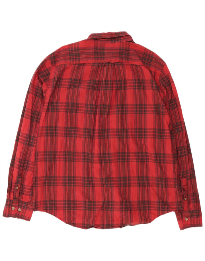 Eddie Bauer Chemise en flanelle pour homme XL en coton à carreaux rouge