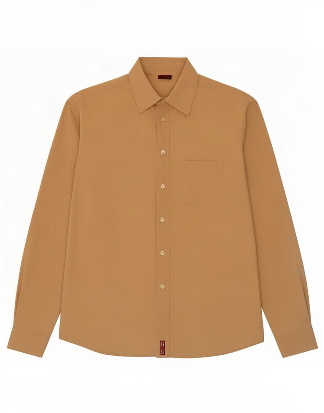 Guess Chemise Homme Coton Beige Moyen