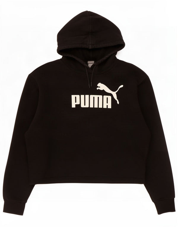 Puma Pull à capuche surdimensionné graphique pour femme UK 6 XS Noir