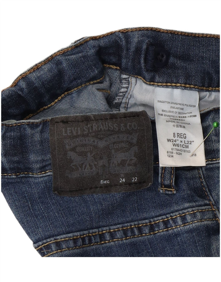 Levi's Garçon 511 Jean Slim 7-8 ans W24 L22 Bleu Coton