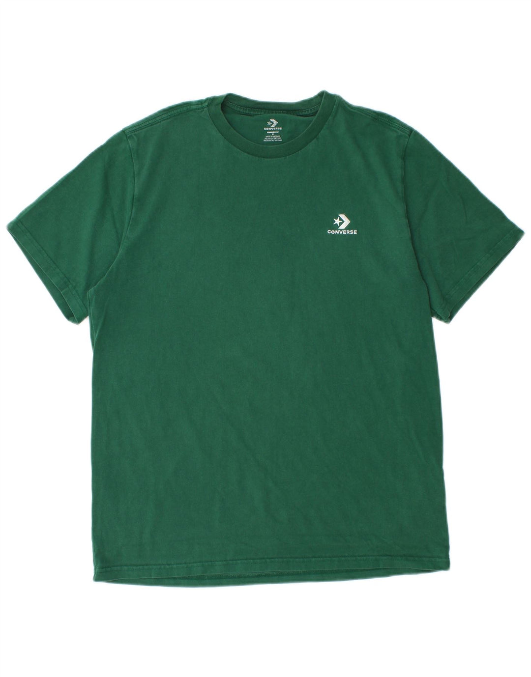 Converse T-Shirt Homme Vert Moyen Coton