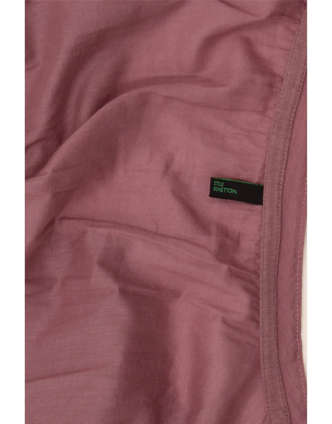 Benetton Chemisier Top UK 44 Rose Moyen Femme