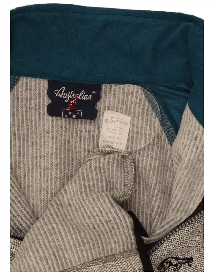 AUSTRALIAN L'ALPINA Veste de survêtement pour homme IT 46 Small Gris Colourblock