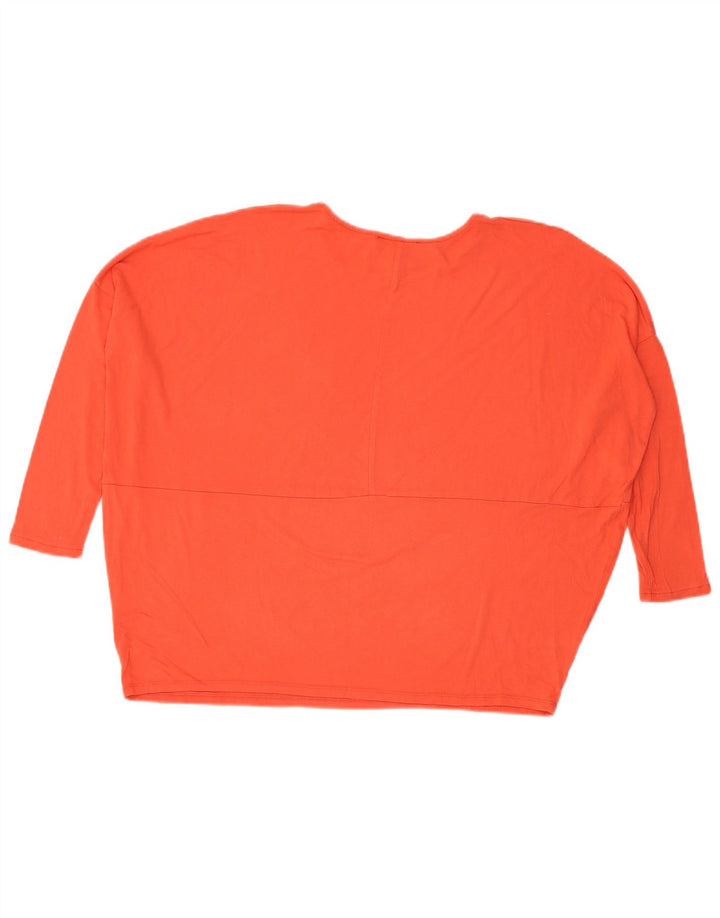 Dack's Haut surdimensionné à manches 3/4 pour femme UK 10 Petite Viscose Orange