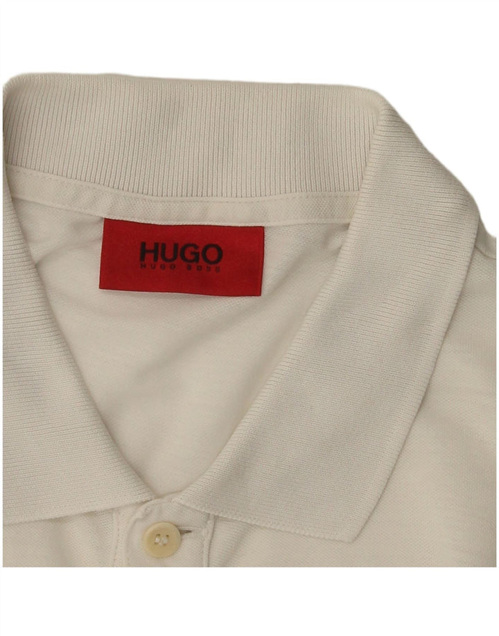 Hugo Boss Homme Polo Petit Blanc Coton