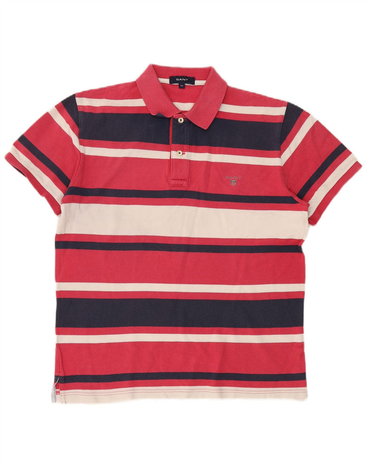 Gant Polo Homme Rose Moyen Rayé Coton