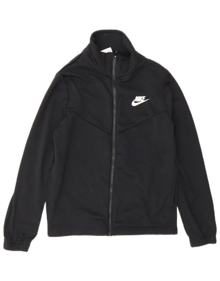 Veste de survêtement Nike garçon graphique 10-11 ans noir moyen polyester