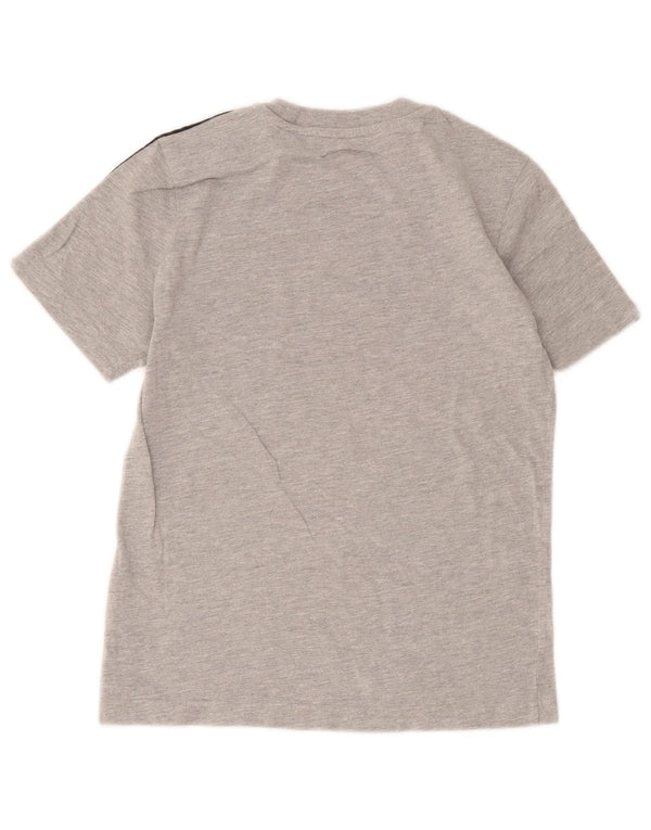 Adidas T-Shirt Top Garçon 11-12 ans Gris Moucheté Coton