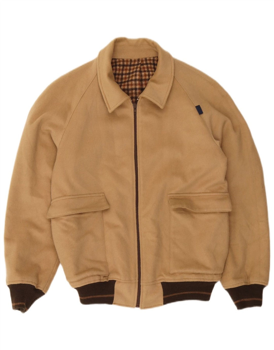 Veste Bomber Homme Vintage UK 38 Beige Moyen