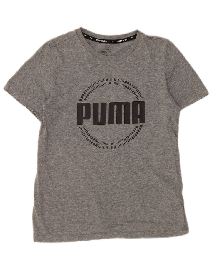 PUMA T-Shirt Graphique Garçon 11-12 ans Gris Coton