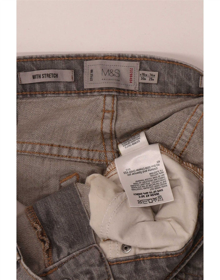 Marks & Spencer Jean droit femme W30 L29 coton gris