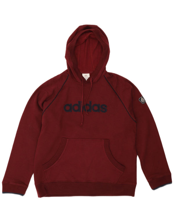 ADIDAS Pull à capuche graphique pour homme en coton marron moyen