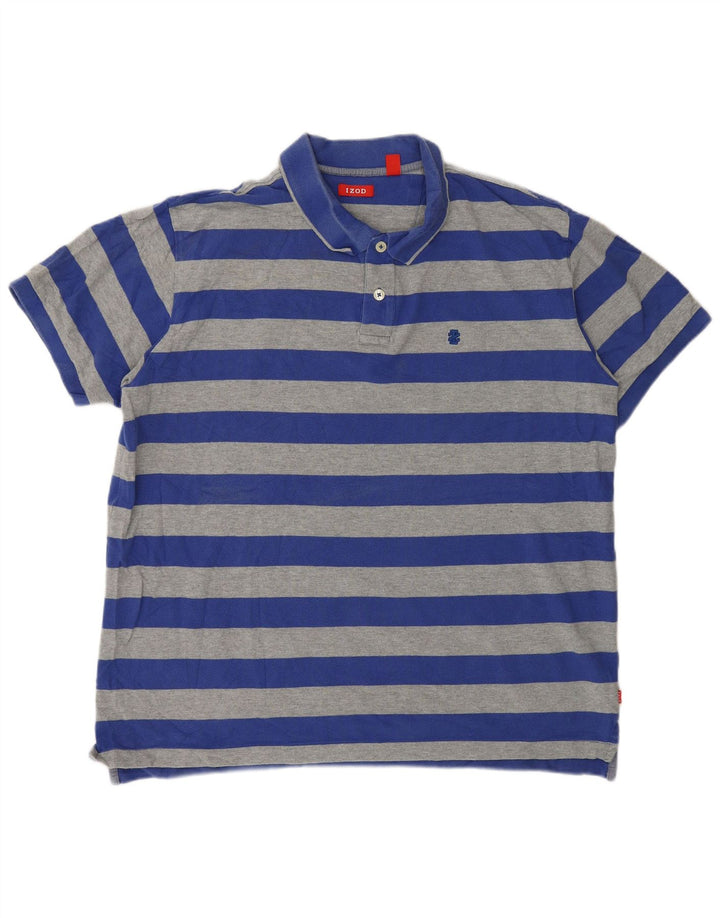 Izod Polo Homme XL Bleu Rayé Coton