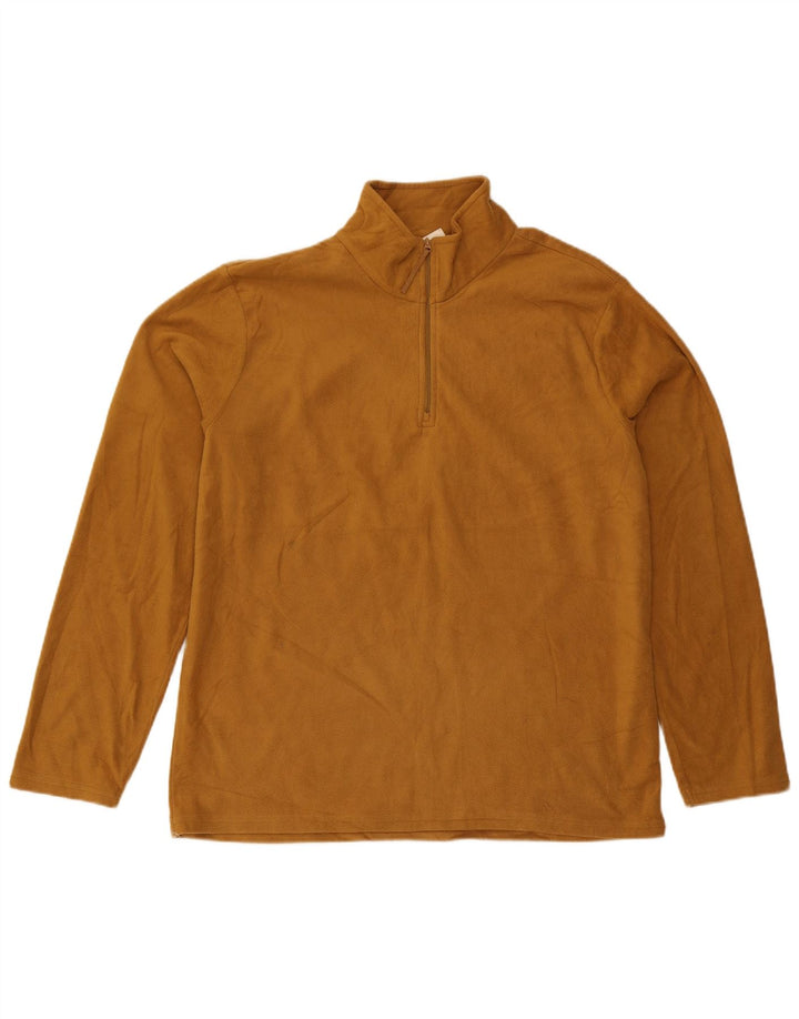 Mountain Warehouse Pull polaire à col zippé pour homme en polyester marron Taille L