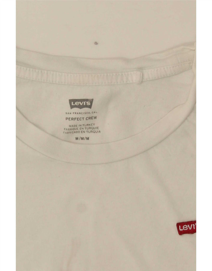 Levi's T-Shirt Femme UK 14 Medium Blanc
