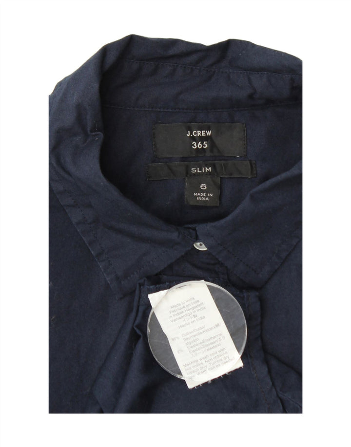J. Crew Chemise Slim 365 Femme US 6 Coton Bleu Marine Moyen