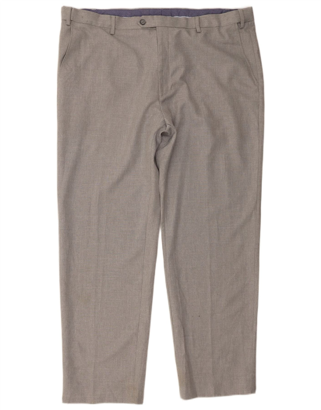 Marks & Spencer Pantalon de costume classique pour homme W42 L31 Gris Polyester