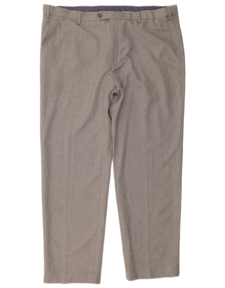 Marks & Spencer Pantalon de costume classique pour homme W42 L31 Gris Polyester