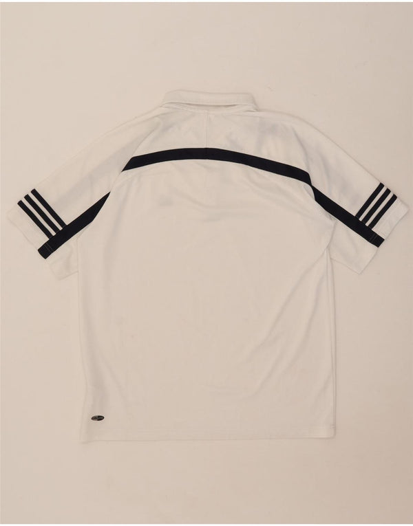 Adidas Polo Climalite pour homme UK 40/42 Blanc moyen Colourblock