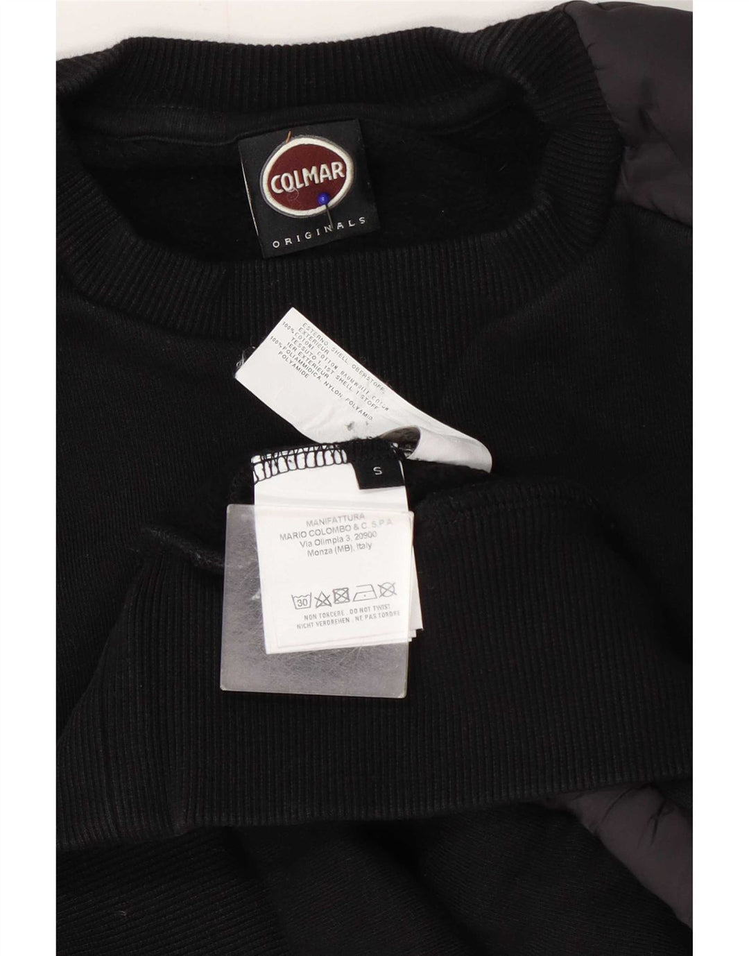 Colmar Sweat-shirt pour homme en coton color block Noir Small
