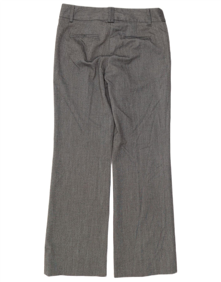 Zara Pantalon de costume droit pour femme EU 38 Small W28 L31 Gris Polyester