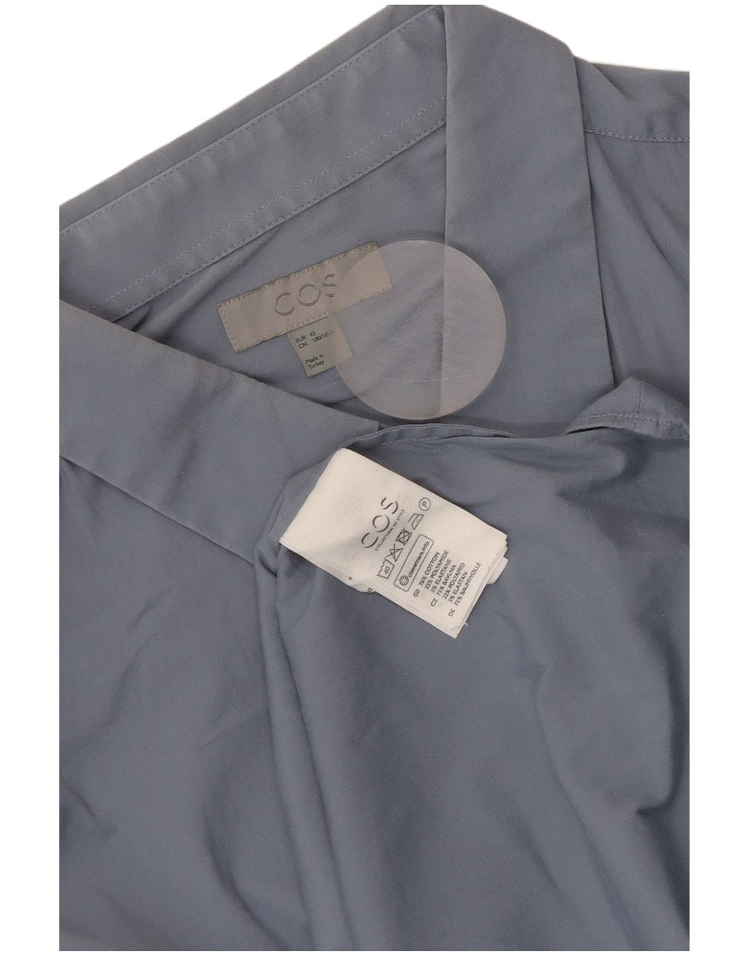 Cos Chemise Homme Taille 42 Grand Bleu Coton