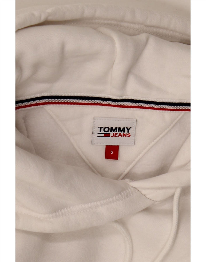 TOMMY HILFIGER Pull à capuche surdimensionné pour femme UK 10 Petit Blanc