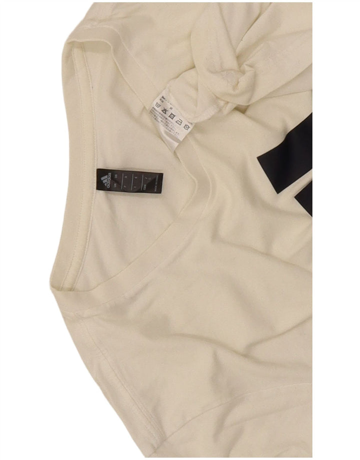 Adidas T-Shirt Graphique Homme Blanc Moyen