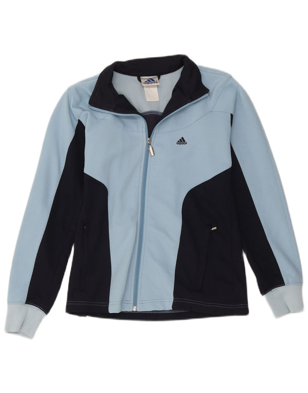 Adidas Veste de survêtement pour femme UK 12 Bleu marine moyen Colourblock