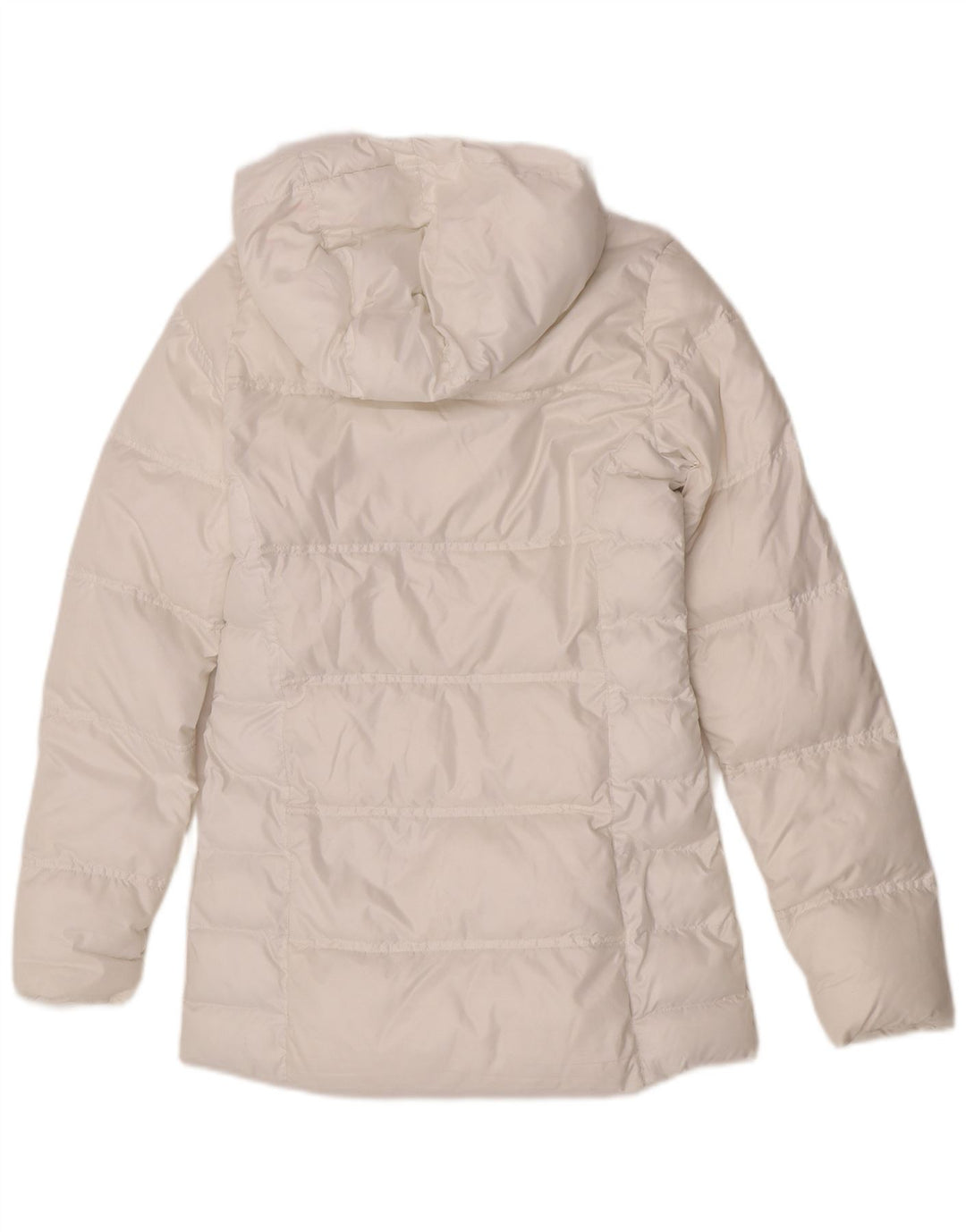 Adidas Manteau rembourré surdimensionné à capuche pour femme UK 6 XS Blanc Polyester