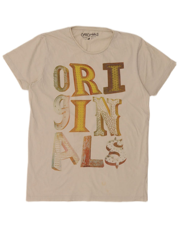 Jack & Jones T-Shirt Graphique Homme Grand Blanc Coton