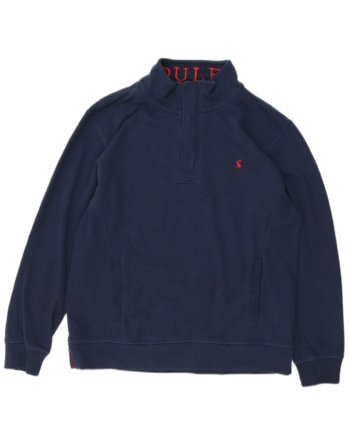 Joules Sweat-Shirt Col Boutonné Homme Bleu Marine Moyen Coton