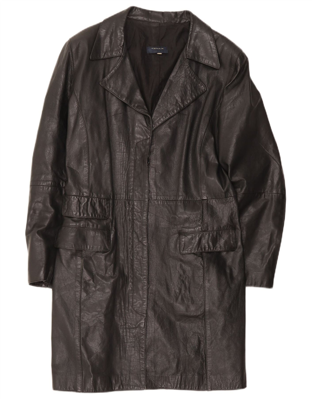Tenax Manteau en cuir pour femme IT 46 Large Noir