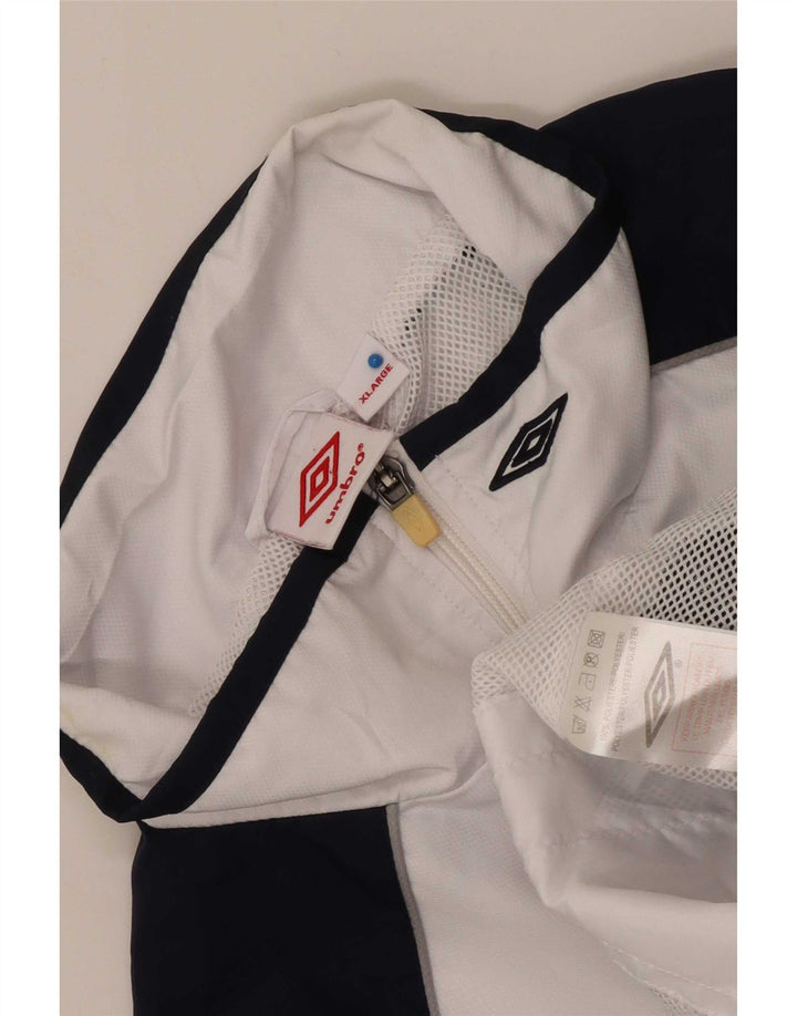 Umbro Veste de survêtement pour homme XL Blanc Colourblock Polyester