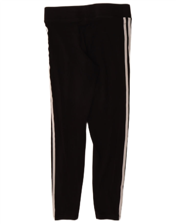 ADIDAS Leggings Femme UK 12 Coton Noir Moyen