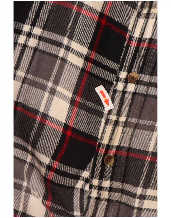 Chaps Chemise en flanelle pour homme 2XL en coton à carreaux noirs
