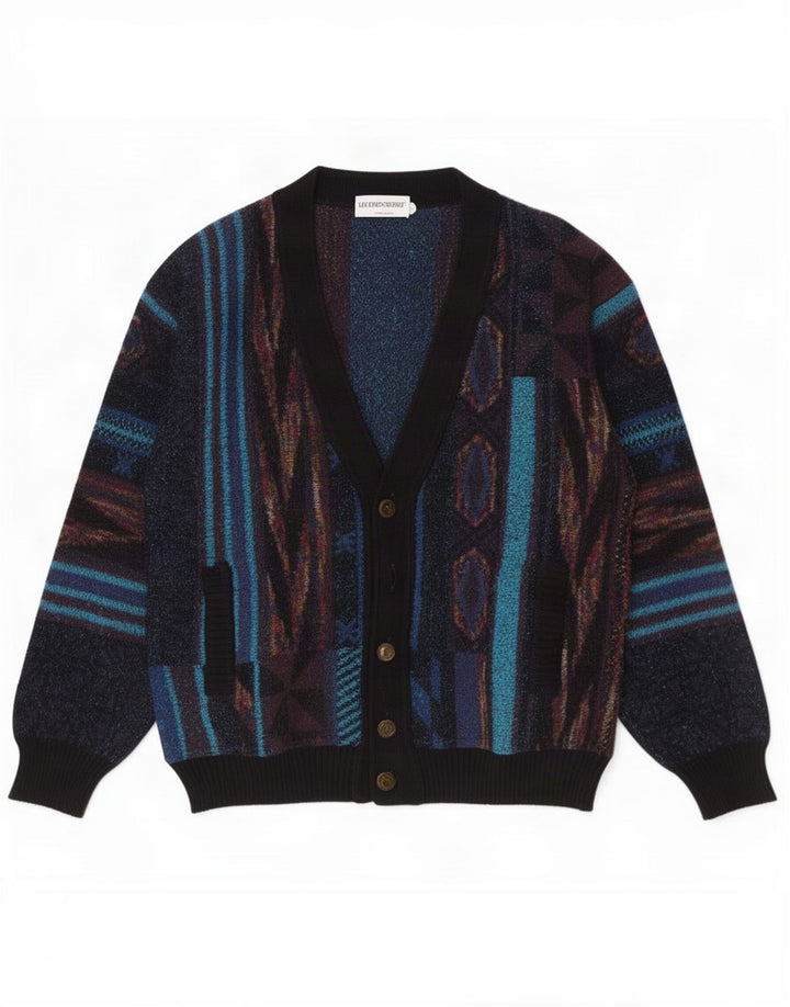 Luciano Chiari Pull Cardigan Homme IT 48 Moyen Multicolore Géométrique