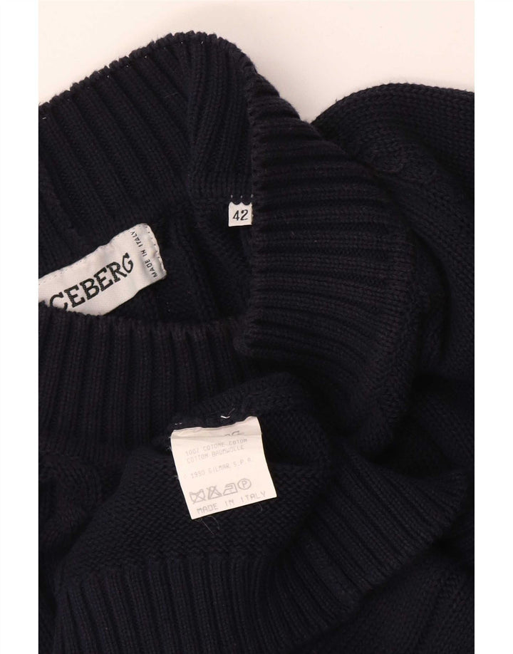 Iceberg Pull col roulé pour femme IT 42 Bleu marine moyen en coton