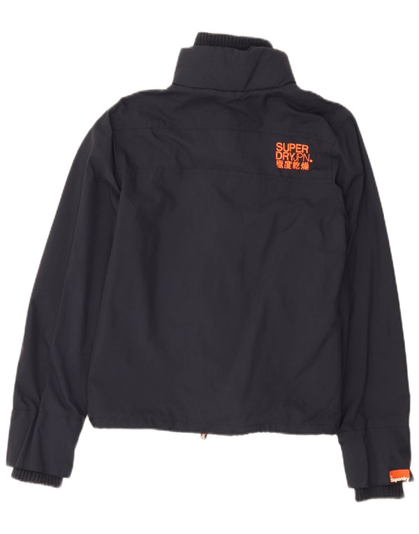 Superdry Veste de pluie The Windcheater Graphic pour femme UK 12 Bleu marine moyen
