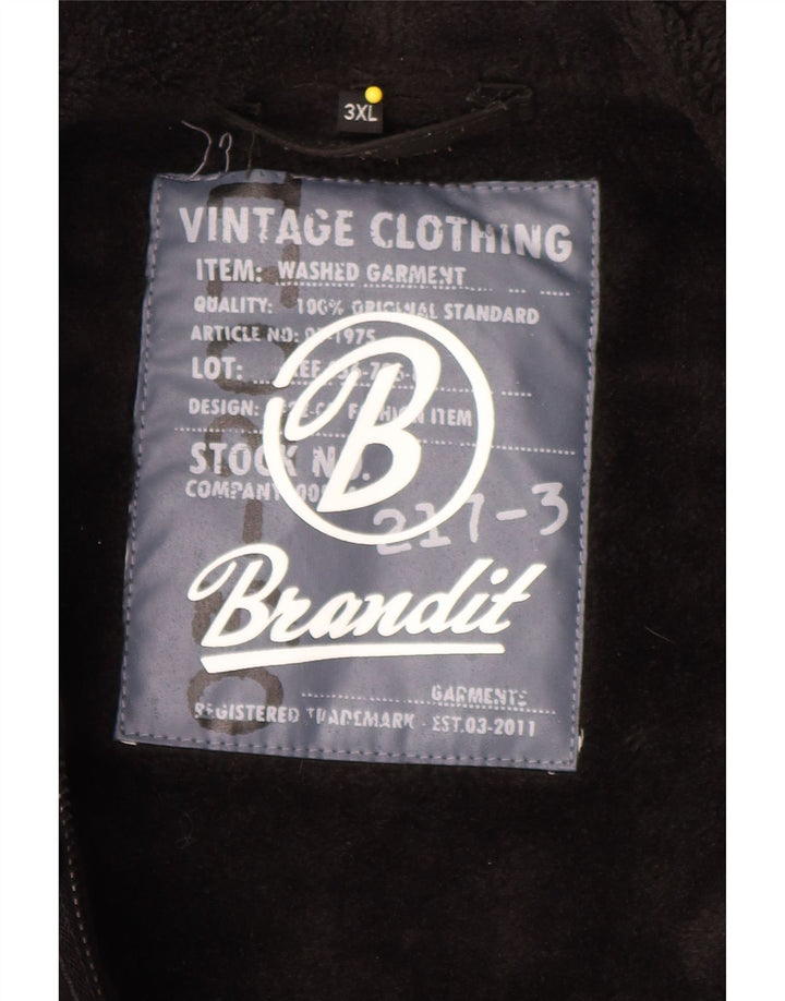 BRANDIT Parka à capuche pour homme UK 46 3XL Noir Polyester