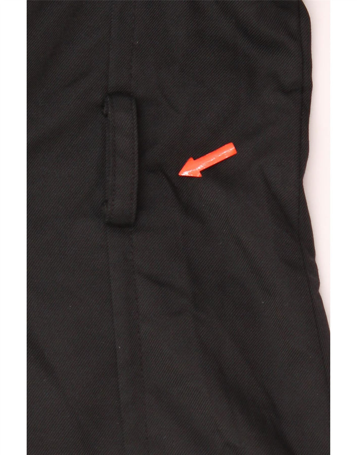 Zara Veste Militaire Femme UK 12 Medium Noir Nylon