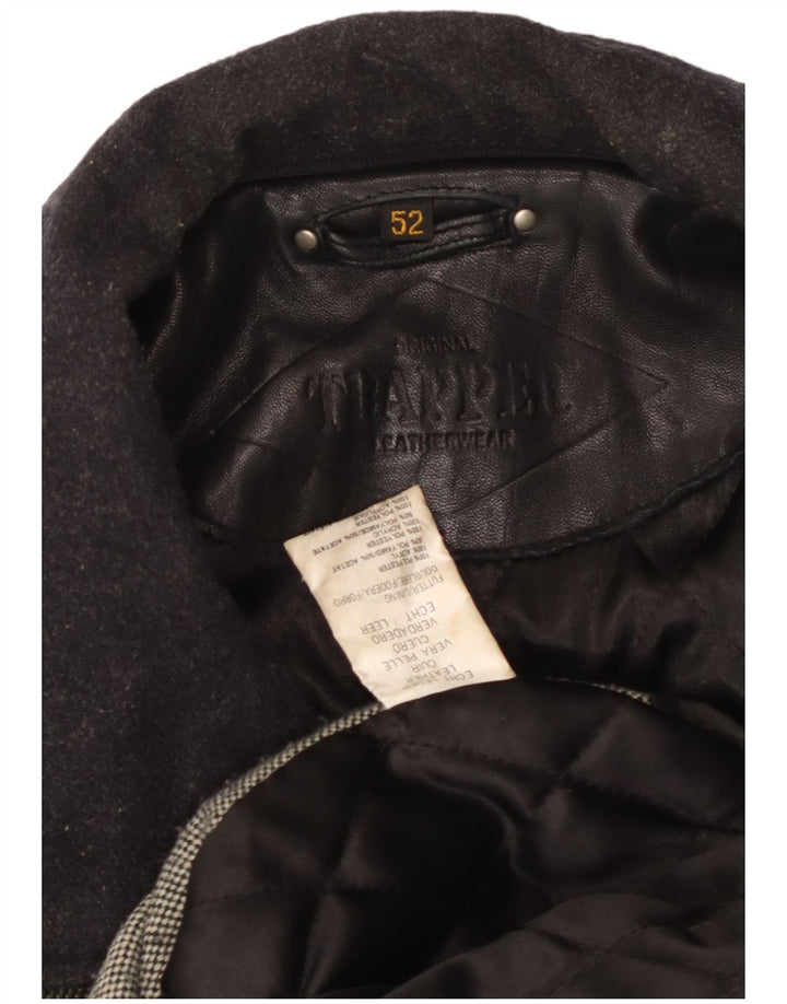Trapper Veste en cuir pour homme EU 52 XL Cuir noir