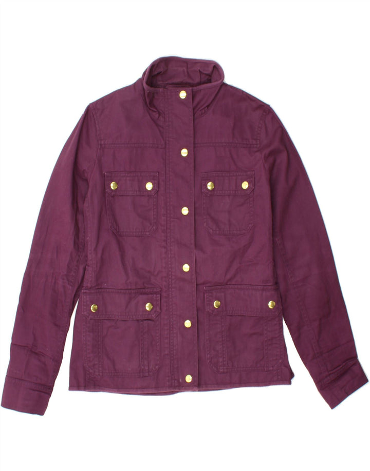 J. CREW Womens Utility Jacket UK 10 Small Purple Cotton Vintage J. Crew and Second-Hand J. Crew from Messina Hembry 